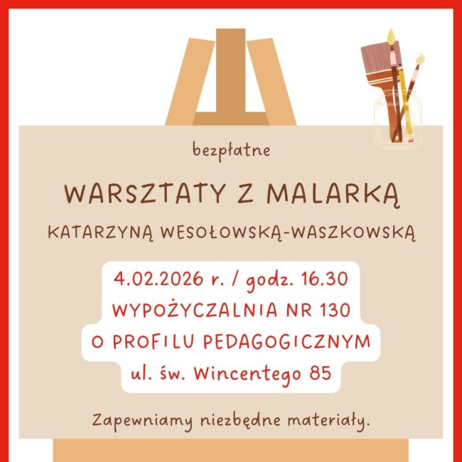 warsztaty malarskie plakat