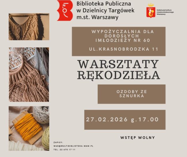 warsztaty rękodzieła plakat