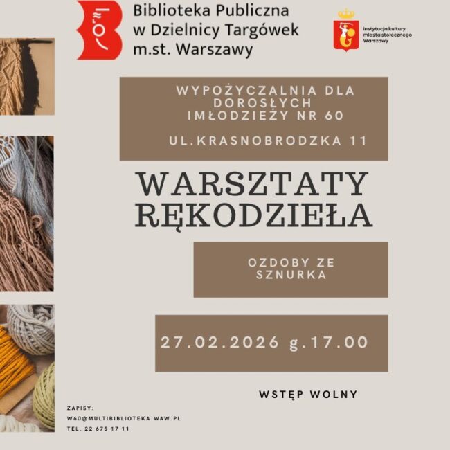 warsztaty rękodzieła plakat