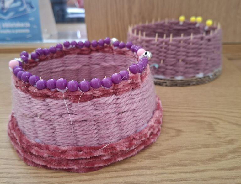 pudełka na drobiazgi powstałe podczas warsztatów kreatywnych