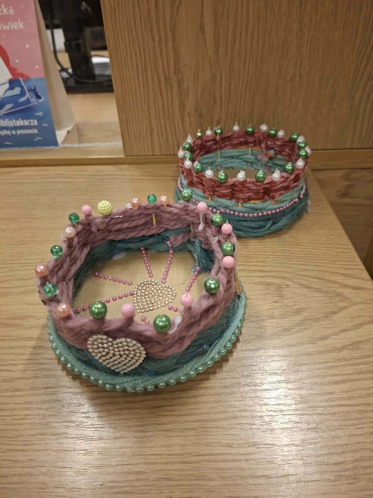 pudełka na drobiazgi powstałe podczas warsztatów kreatywnych