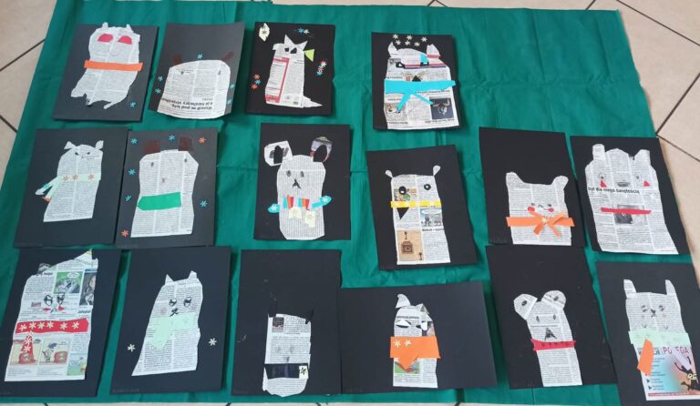 zajęcia biblioteczne dla dzieci - prace plastyczne powstałe na zajęciach