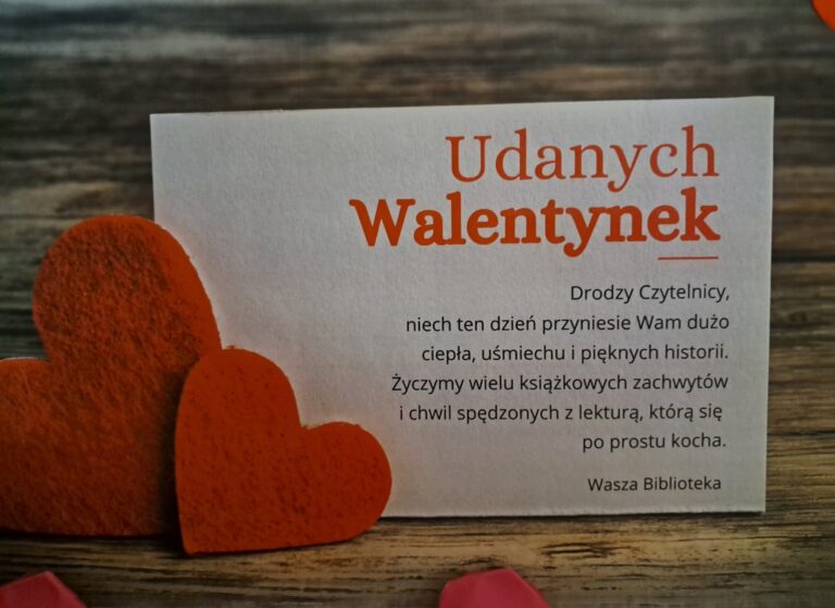 walentynkowa wystawa książek w bibliotece