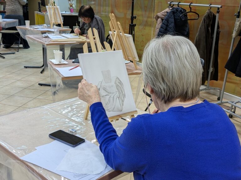 warsztaty malarskie w bibliotece