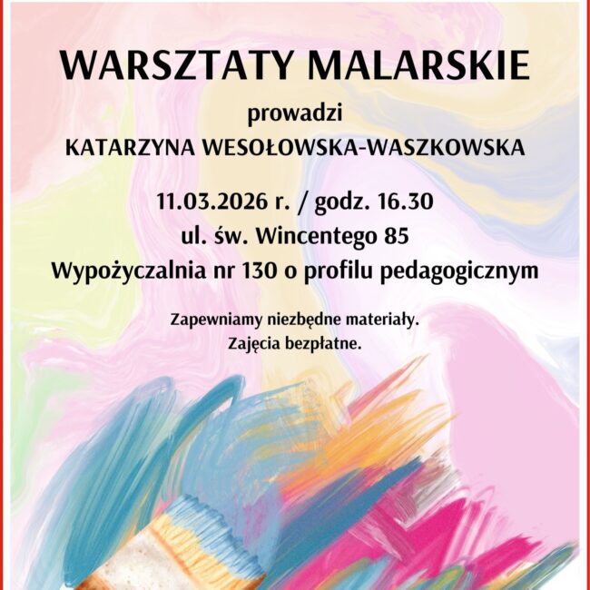 warsztaty malarskie plakat