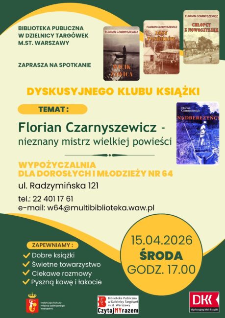 dyskusyjny klub książki plakat