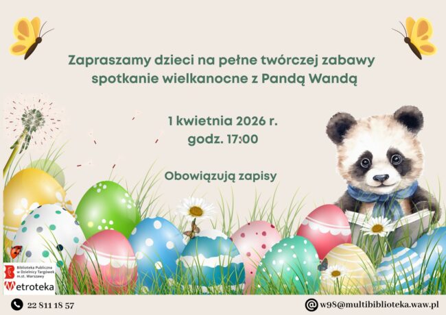 plakat spotkanie wielkanocne panda wanda