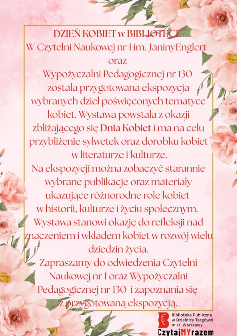 ekspozycja książek z okazji dnia kobiet