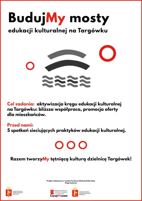 plakat promuje projekt Budujmy mosty edukacji kulturalnej