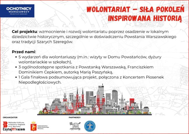 Wolontariat – Siła Pokoleń inspirowana historią plakat