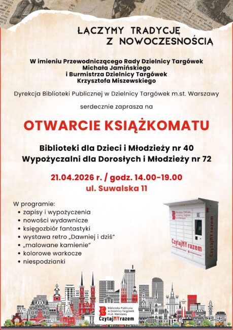 plakat otwarcie książkomatu