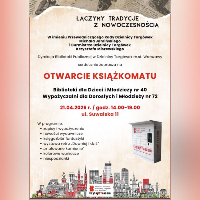 plakat otwarcie książkomatu