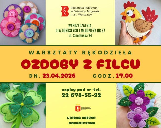 plakat ozdoby z filcu warsztaty