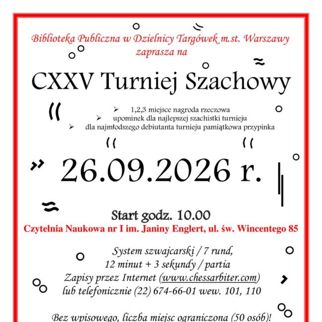 turniej szachowy plakat