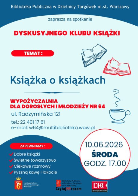 dyskusyjny klub książki plakat