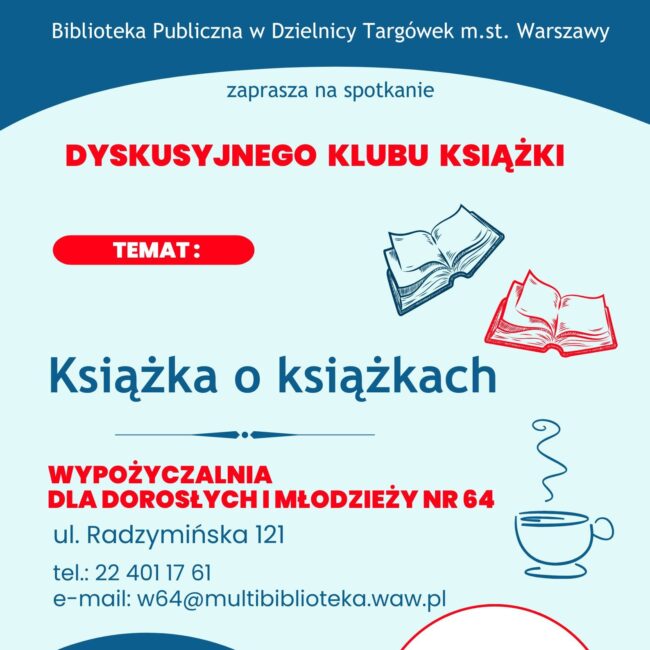 dyskusyjny klub książki plakat