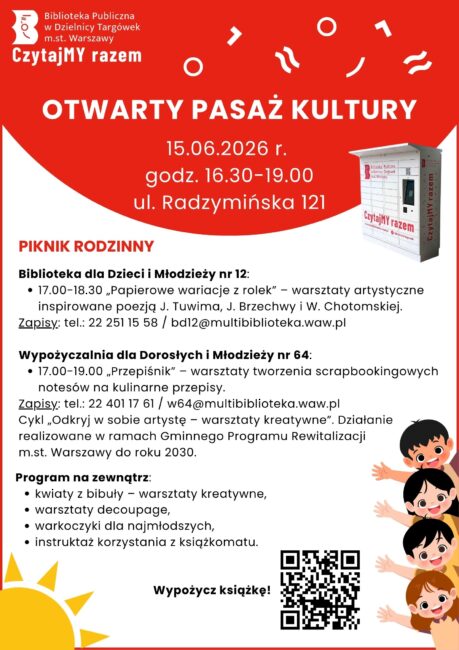 piknik rodzinny otwarty pasaż kultury plakat