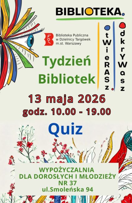 quiz tydzień bibliotek plakat