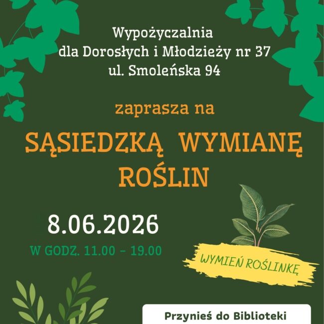 wymiana roślin plakat