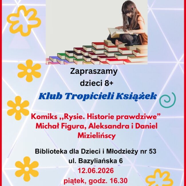 spotkanie klubu tropicieli książek plakat