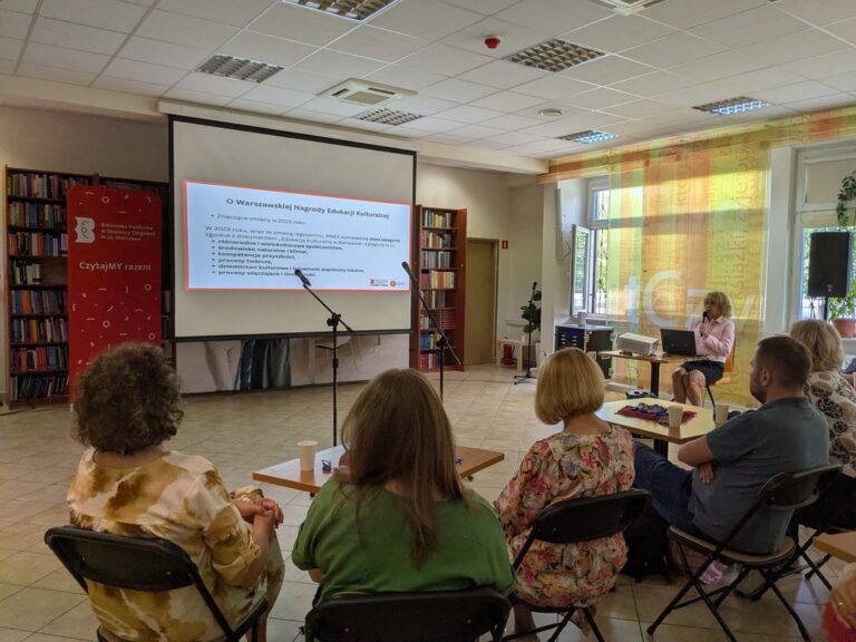 Spotkanie w Czytelni o Warszawskiej Nagrodzie Edukacji Kulturalnej