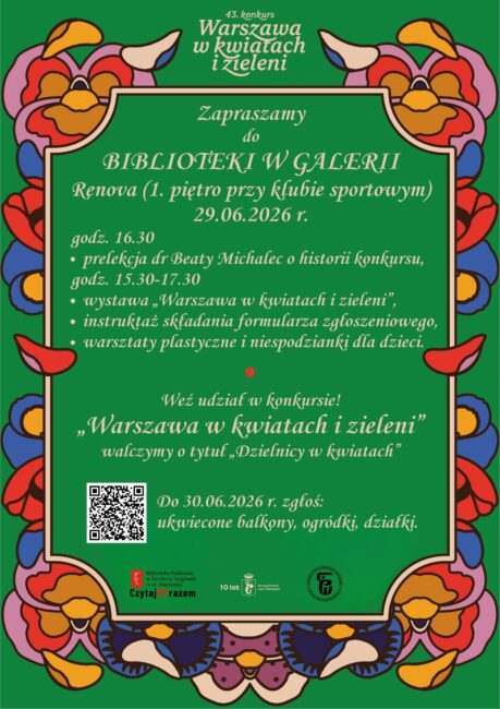 warszawa w kwiatach plakat