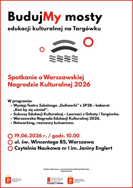 spotkanie o warszawskiej nagrodzie kulturalnej 2026 plakat