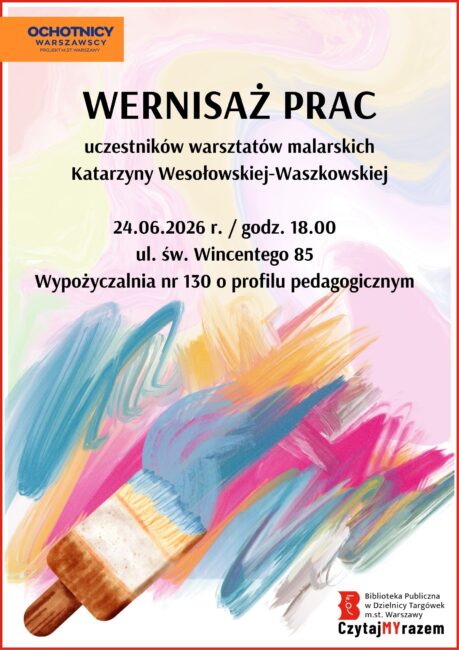 wernisaż prac malarskich plakat