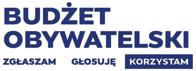 napis budżet obywatelski - korzystam