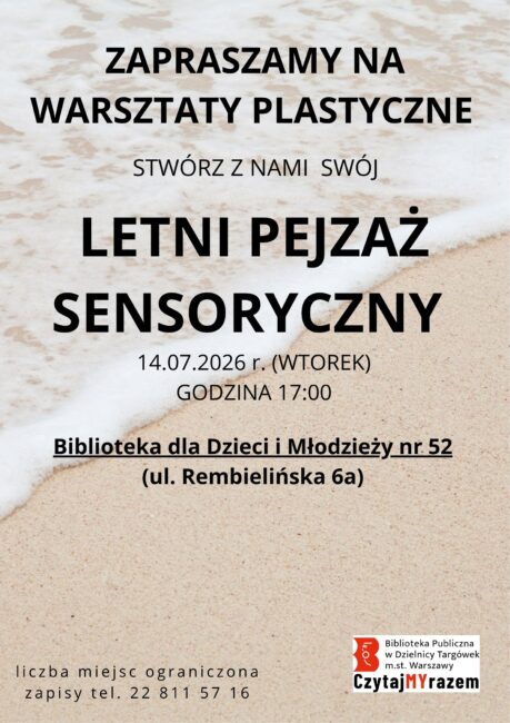 letni pejzaż sensoryczny warsztaty plakat
