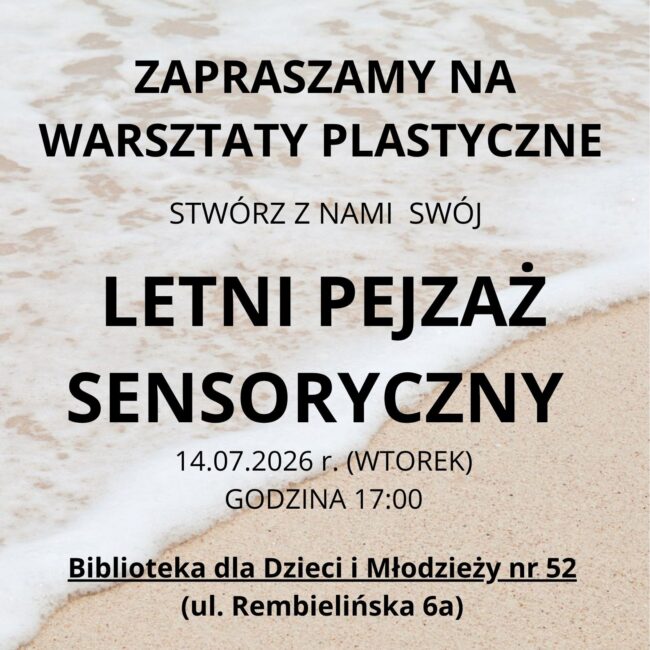 letni pejzaż sensoryczny warsztaty plakat