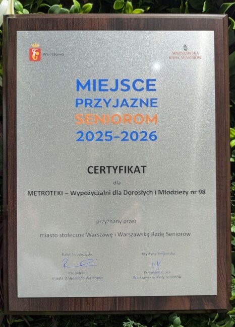 certyfikat miejsce przyjazne seniorom