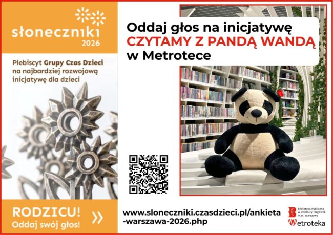 na plakacie zdjęcie pandy wandy w metrotece