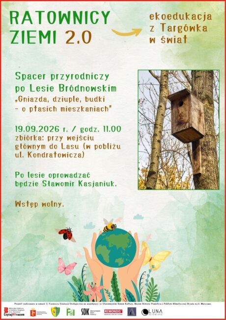 spacer po lesie bródnowskim plakat