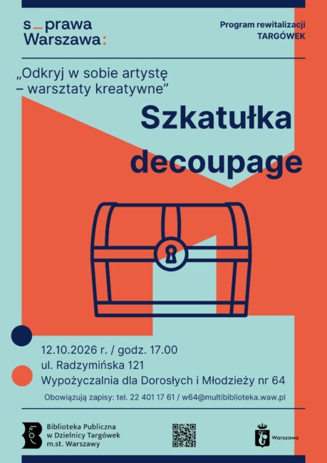 szkatułka decoupage plakat