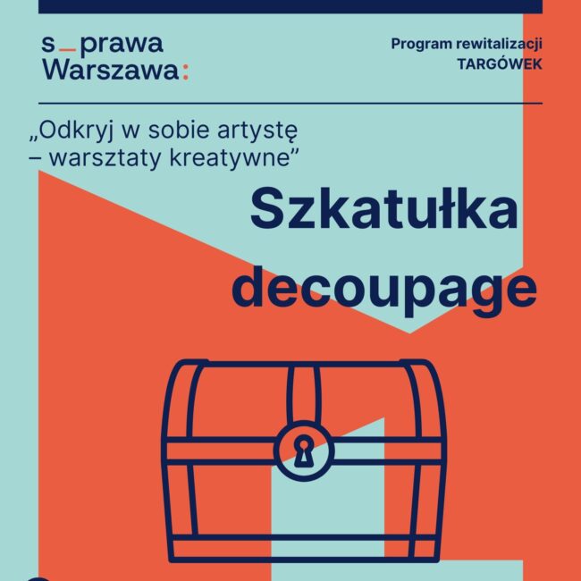 szkatułka decoupage plakat