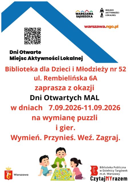 wymiana gier i puzzli plakat