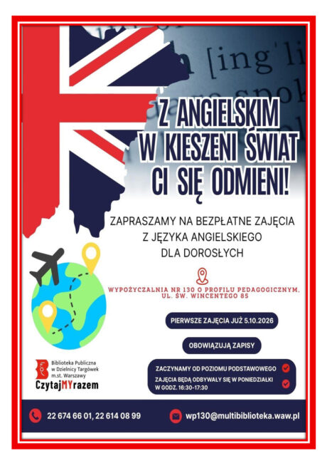 zajęcia z języka angielskiego plakat