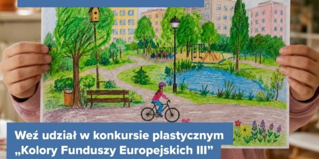 plakat promuje konkurs Kolory funduszy europejskich