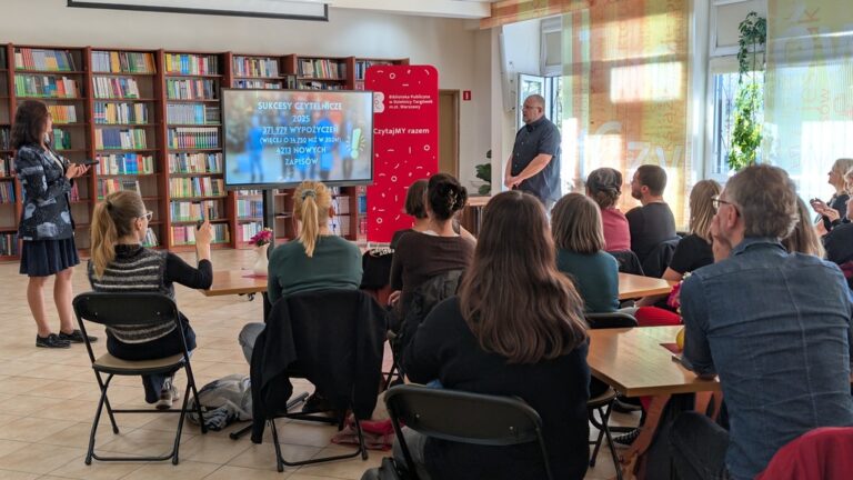 bibliotekarze z Niemiec w Czytelni na Targówku