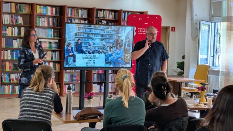 bibliotekarze z Niemiec w Czytelni na Targówku