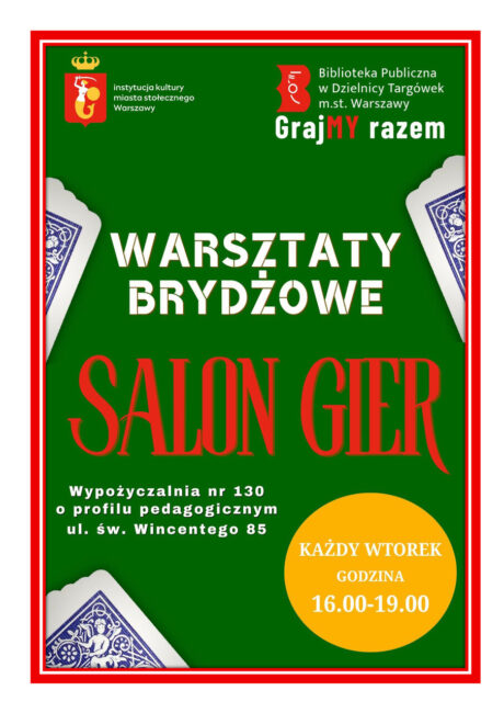 warsztaty brydżowe plakat